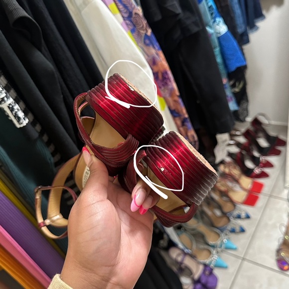 Aquazurra Sundance Metallic Leather Platform Sandals Size 40 - Picture 10 of 13